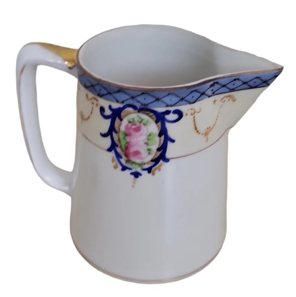 Noritake Roses Cobalt Blue Swirl Creamer